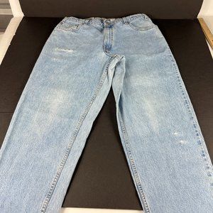 VTG 90s Levi's Men 34x31* 560 Loose Light Blue Distressed Cotton Denim Tag 36x32